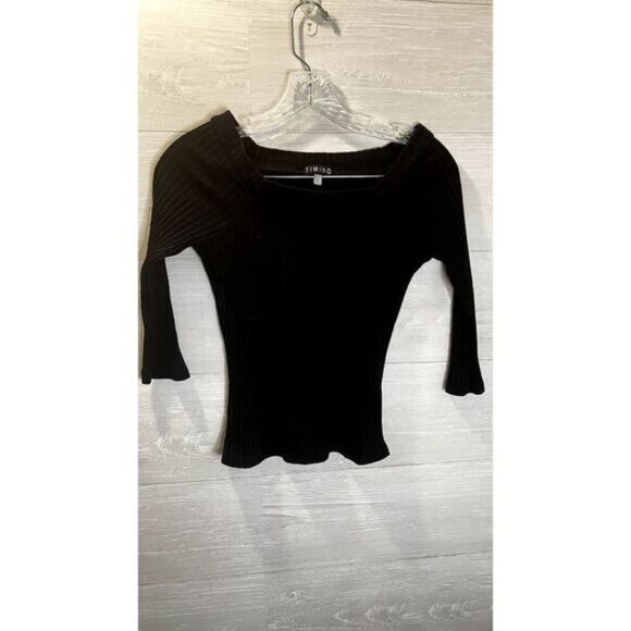 T.I.M.I.N.G Women's Ribbed Boat Neck Half‎ Sleeve Top - Picture 4 of 7